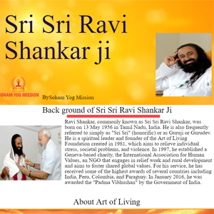 Sri Sri Ravi Sankar ji